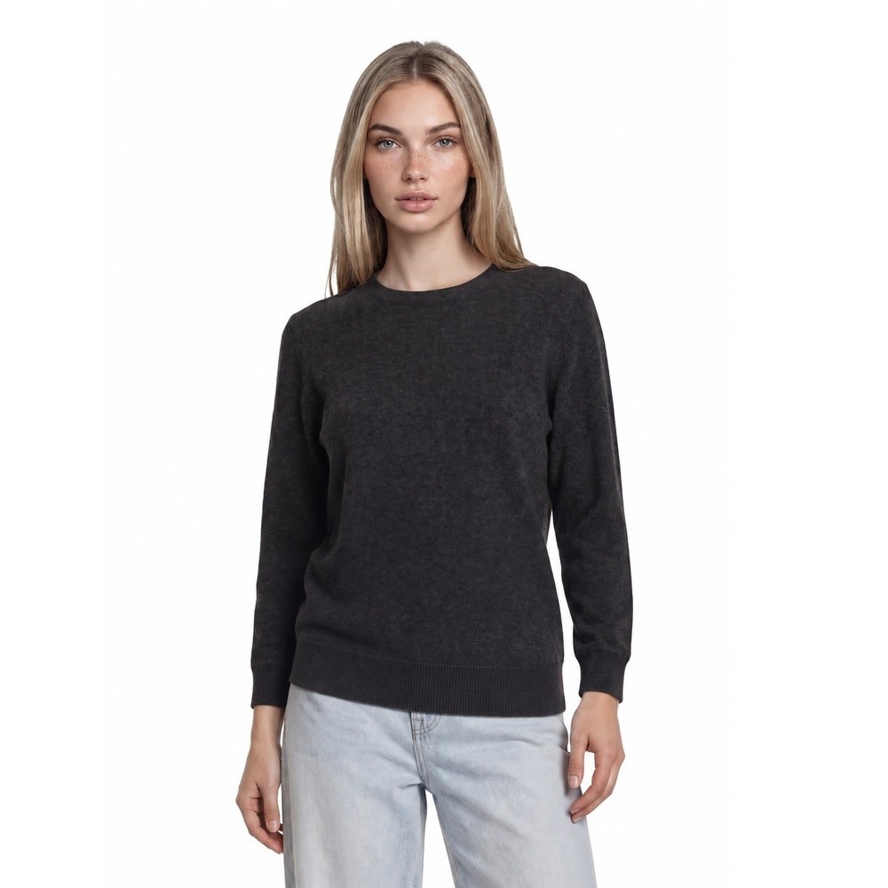NWT Charter Club Luxury 100% Cashmere Sweater Womens Size Large Gray Long Sleeve